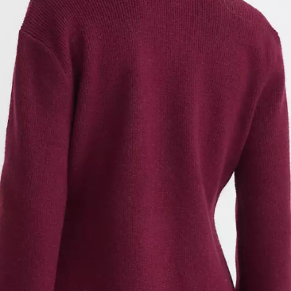 Double Button Garnet Red Sweater NWT - image 4